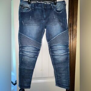 Women’s Rock Revival Moto jeans, size 34
